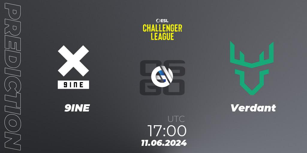 9INE - Verdant: ennuste. 11.06.2024 at 17:00, Counter-Strike (CS2), ESL Challenger League Season 47 Relegation: Europe