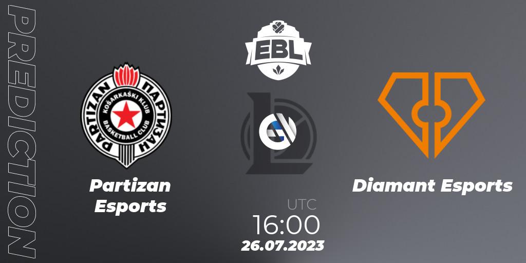 Partizan Esports - Diamant Esports: ennuste. 26.07.2023 at 16:00, LoL, Esports Balkan League Season 13