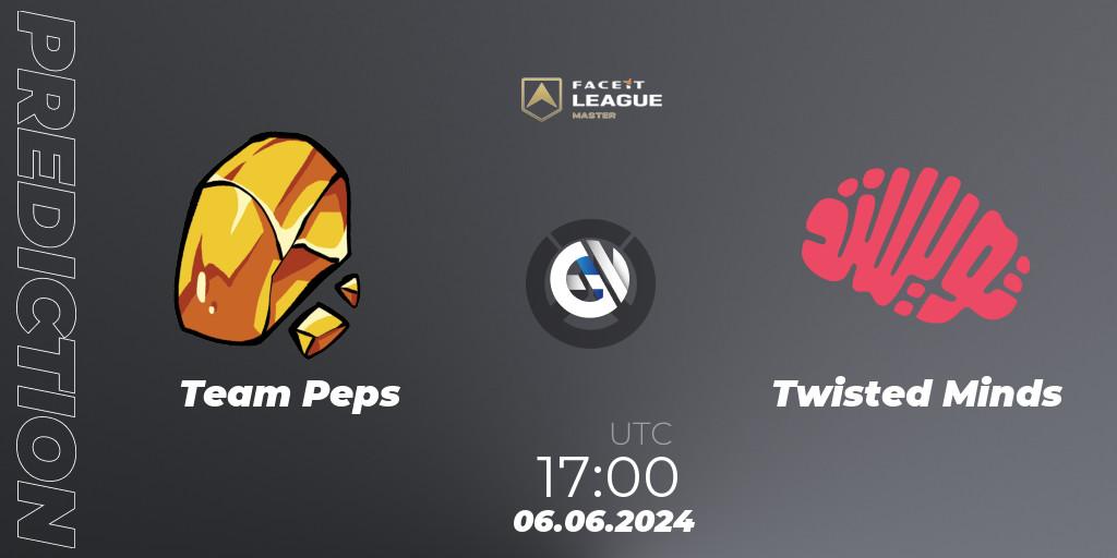 Team Peps - Twisted Minds: ennuste. 06.06.2024 at 17:00, Overwatch, FACEIT League Season 1 - EMEA Master Road to EWC