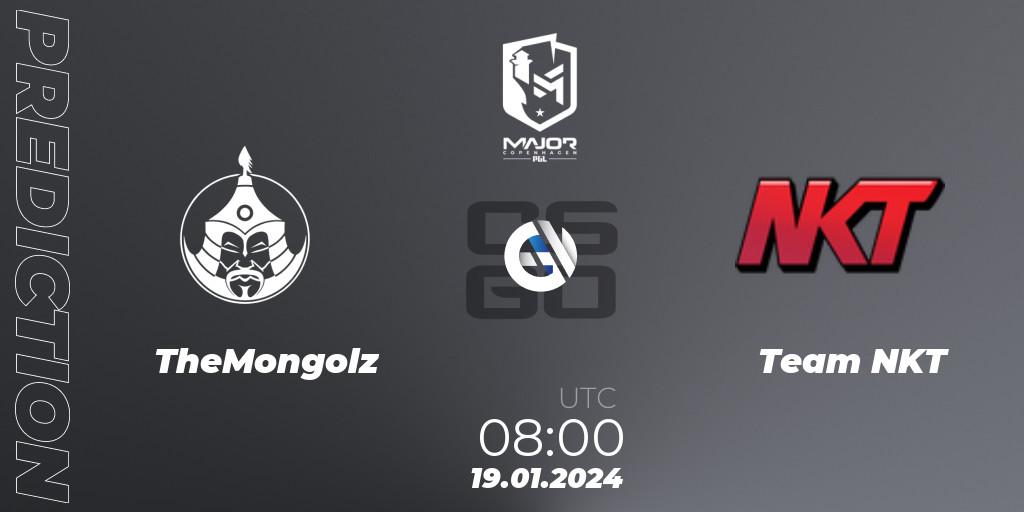TheMongolz - Team NKT: ennuste. 19.01.2024 at 08:00, Counter-Strike (CS2), PGL CS2 Major Copenhagen 2024 East Asia RMR Closed Qualifier