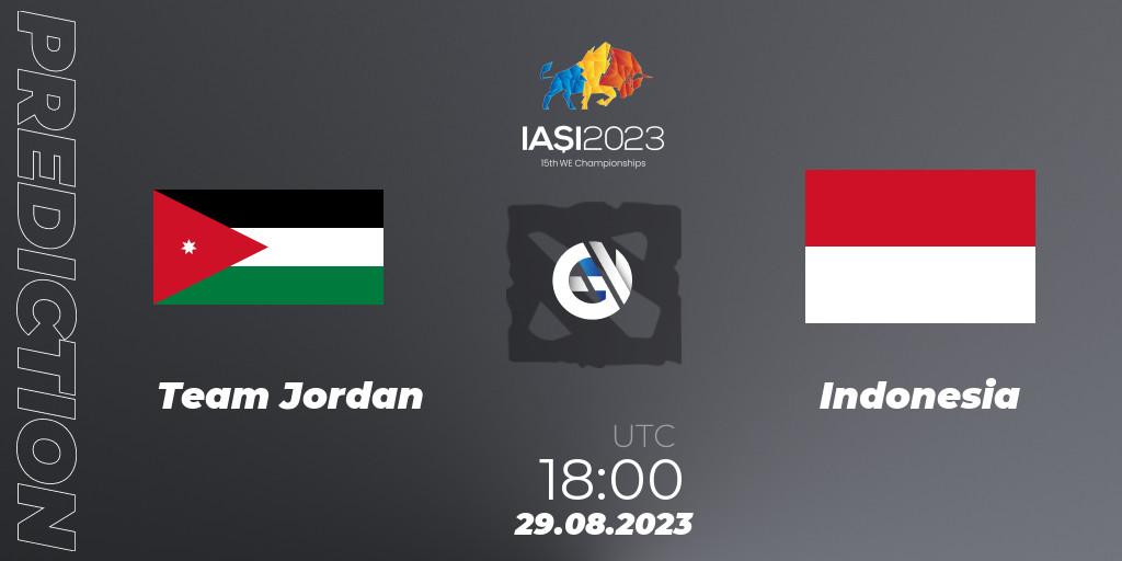 Team Jordan - Indonesia: ennuste. 29.08.2023 at 18:51, Dota 2, IESF World Championship 2023