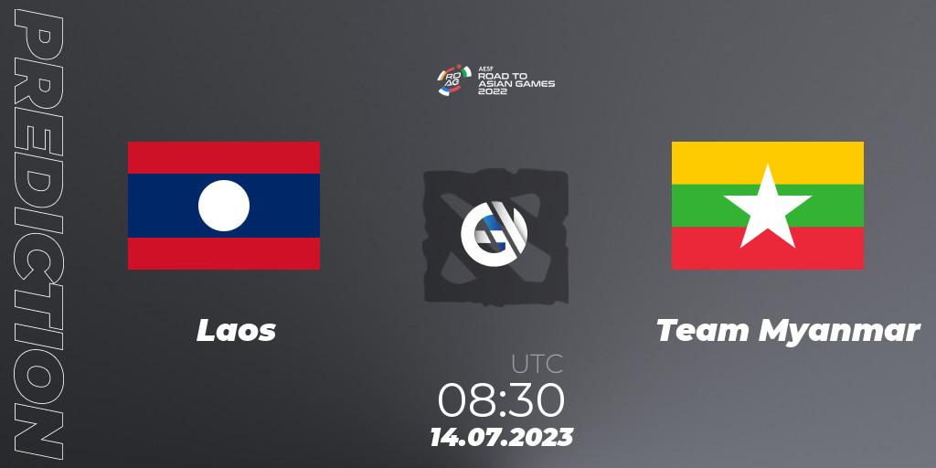 Laos - Team Myanmar: ennuste. 14.07.2023 at 08:30, Dota 2, 2022 AESF Road to Asian Games - Southeast Asia