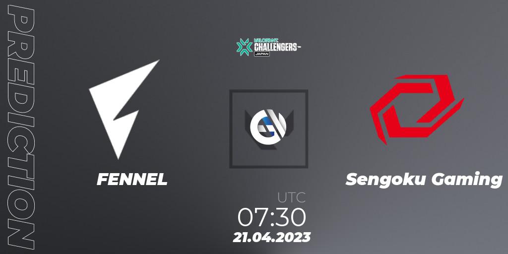 FENNEL - Sengoku Gaming: ennuste. 21.04.2023 at 07:30, VALORANT, VALORANT Challengers 2023: Japan Split 2 Group stage