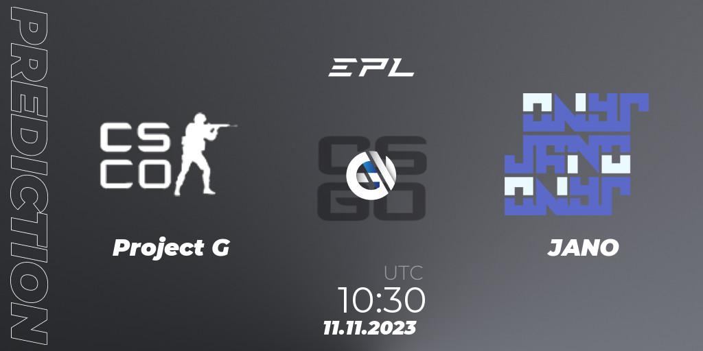 Project G - JANO: ennuste. 11.11.2023 at 11:30, Counter-Strike (CS2), European Pro League Season 12: Division 2