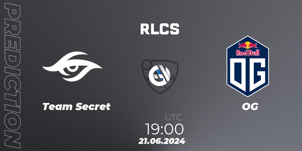 Team Secret - OG: ennuste. 21.06.2024 at 17:10, Rocket League, Rocket League Championship Series 2024 - Major 2