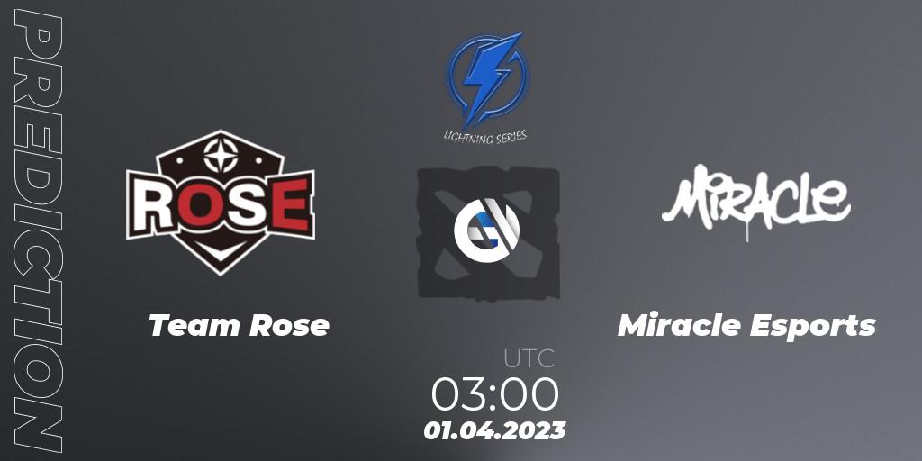 Team Rose - Miracle Esports: ennuste. 01.04.23, Dota 2, Lightning Series
