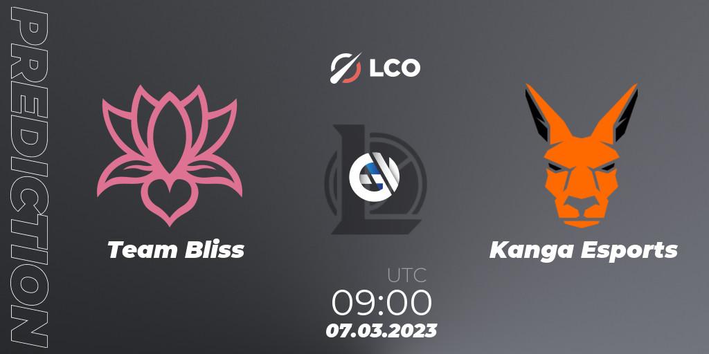 Team Bliss - Kanga Esports: ennuste. 07.03.23, LoL, LCO Split 1 2023 - Group Stage