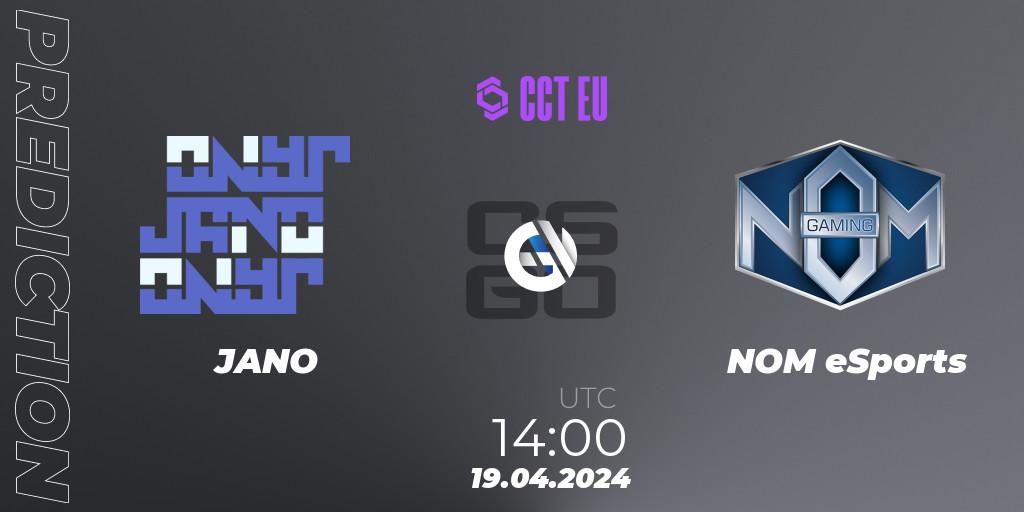 JANO - NOM eSports: ennuste. 19.04.24, CS2 (CS:GO), CCT Season 2 Europe Series 1 Closed Qualifier