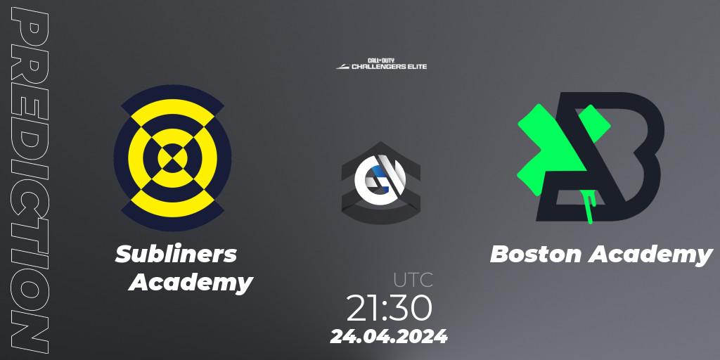 Subliners Academy - Boston Academy: ennuste. 24.04.2024 at 22:00, Call of Duty, Call of Duty Challengers 2024 - Elite 2: NA