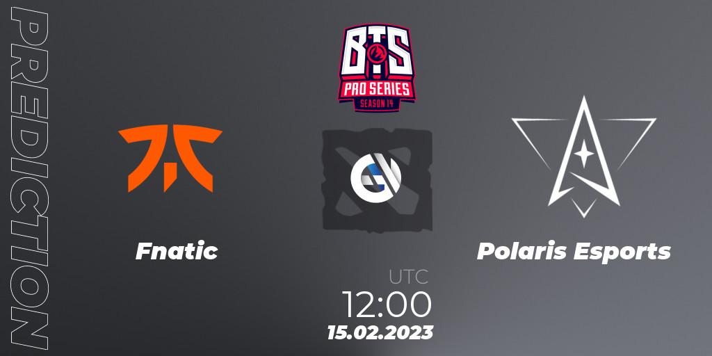 Fnatic - Polaris Esports: ennuste. 15.02.23, Dota 2, BTS Pro Series Season 14: Southeast Asia