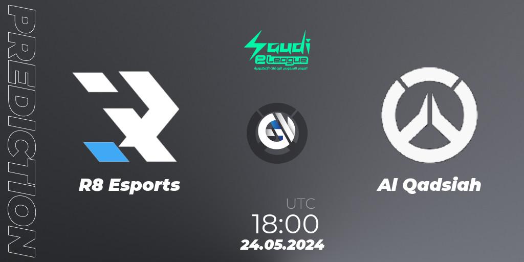 R8 Esports - Al Qadsiah: ennuste. 24.05.2024 at 18:00, Overwatch, Saudi eLeague 2024 - Major 2 Phase 2