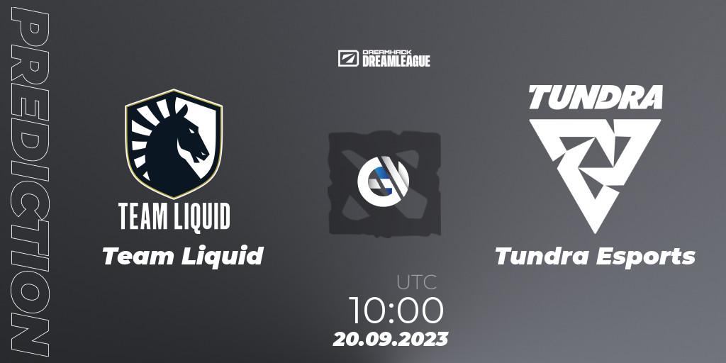 Team Liquid - Tundra Esports: ennuste. 20.09.2023 at 09:59, Dota 2, DreamLeague Season 21