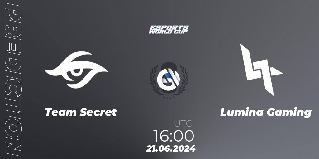 Team Secret - Lumina Gaming: ennuste. 21.06.2024 at 16:00, Rainbow Six, Esports World Cup 2024: Europe OQ