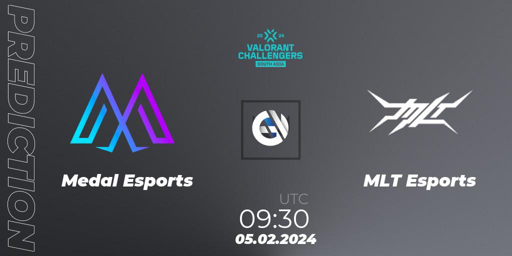 Medal Esports - MLT Esports: ennuste. 05.02.2024 at 09:30, VALORANT, VALORANT Challengers 2024: South Asia Split 1 - Cup 1