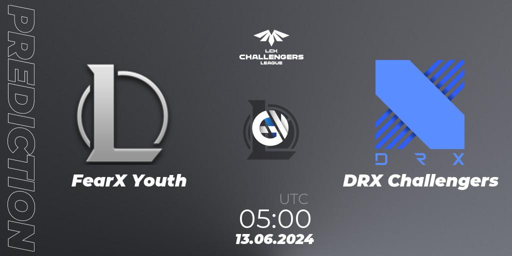 FearX Youth - DRX Challengers: ennuste. 13.06.2024 at 05:00, LoL, LCK Challengers League 2024 Summer - Group Stage
