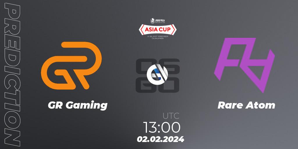 GR Gaming - Rare Atom: ennuste. 02.02.24, CS2 (CS:GO), 5E Arena Asia Cup Spring 2024 - BLAST Premier Qualifier