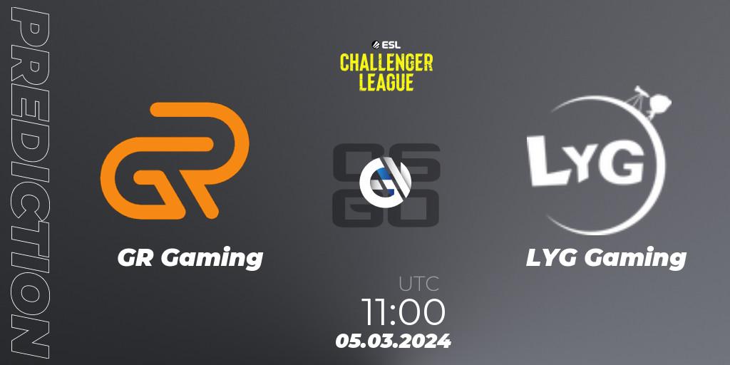 GR Gaming - LYG Gaming: ennuste. 05.03.24, CS2 (CS:GO), ESL Challenger League Season 47: Asia