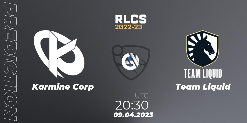 Karmine Corp - Team Liquid: ennuste. 09.04.23, Rocket League, RLCS 2022-23 - Winter Split Major