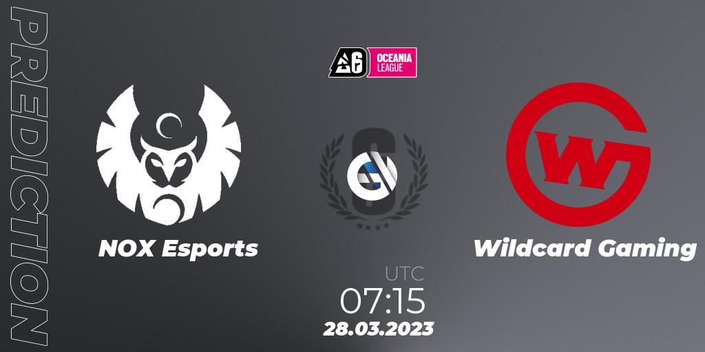 NOX Esports - Wildcard Gaming: ennuste. 28.03.23, Rainbow Six, Oceania League 2023 - Stage 1