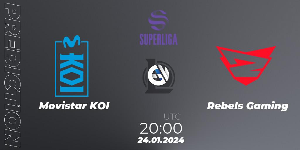 Movistar KOI - Rebels Gaming: ennuste. 24.01.2024 at 20:00, LoL, Superliga Spring 2024 - Group Stage