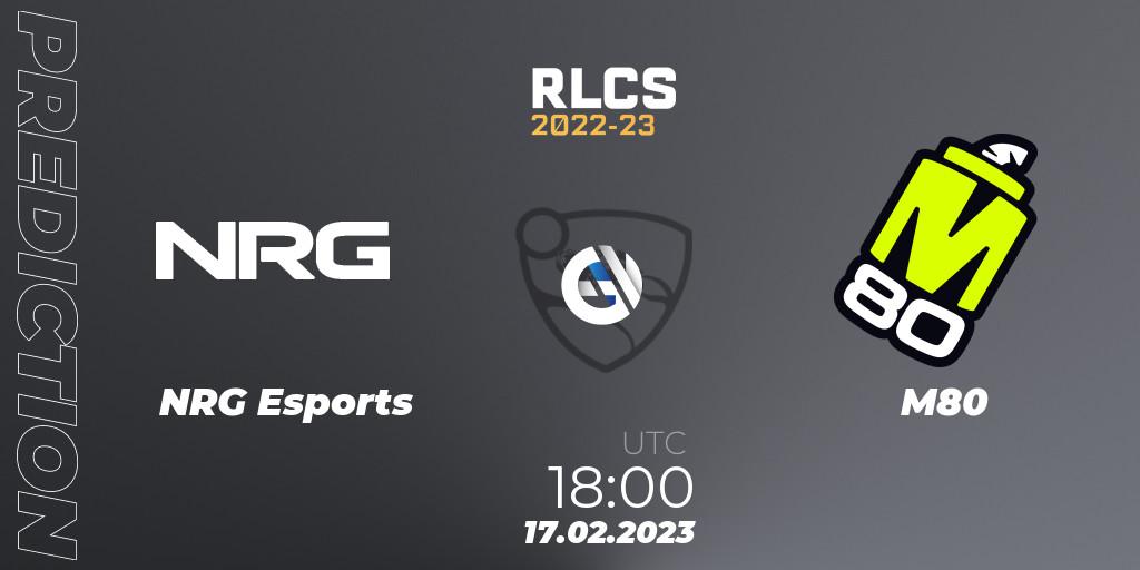 NRG Esports - M80: ennuste. 17.02.2023 at 18:00, Rocket League, RLCS 2022-23 - Winter: North America Regional 2 - Winter Cup
