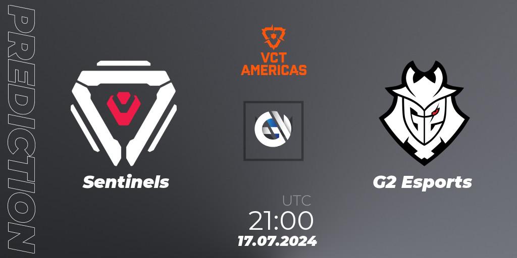 Sentinels - G2 Esports: ennuste. 15.07.2024 at 00:00, VALORANT, VALORANT Champions Tour 2024: Americas League - Stage 2 - Group Stage