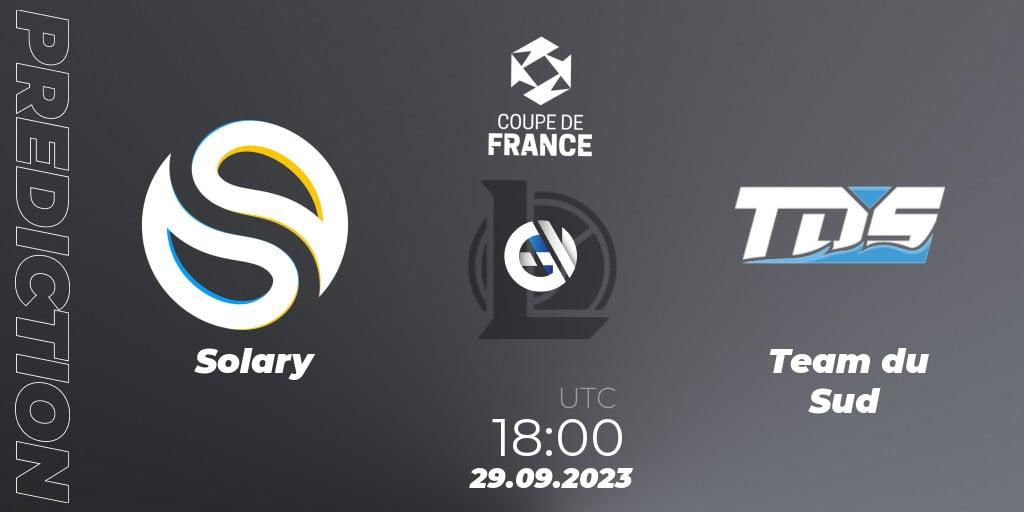 Solary - Team du Sud: ennuste. 29.09.2023 at 15:30, LoL, Coupe de France 2023