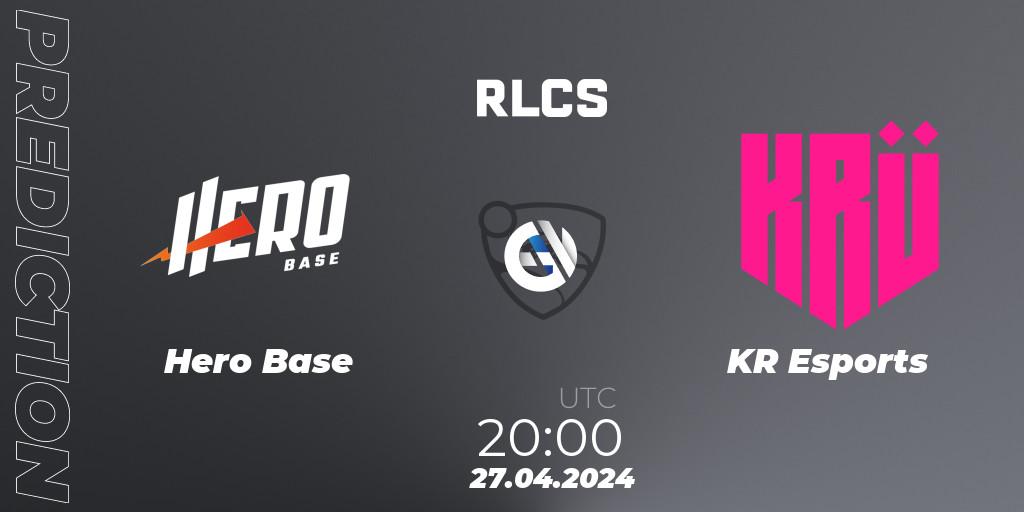Hero Base - KRÜ Esports: ennuste. 27.04.24, Rocket League, RLCS 2024 - Major 2: SAM Open Qualifier 4