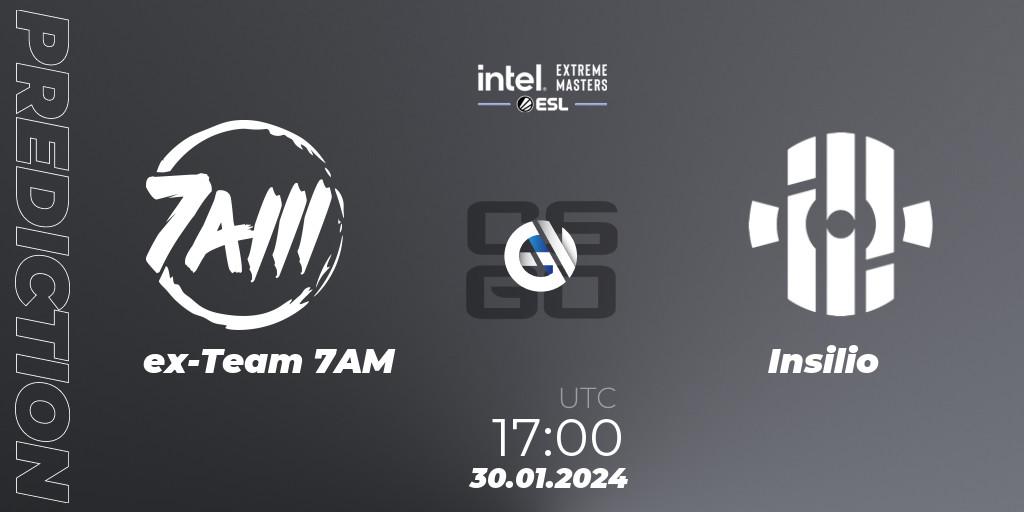 ex-Team 7AM - Insilio: ennuste. 30.01.24, CS2 (CS:GO), Intel Extreme Masters China 2024: European Open Qualifier #2
