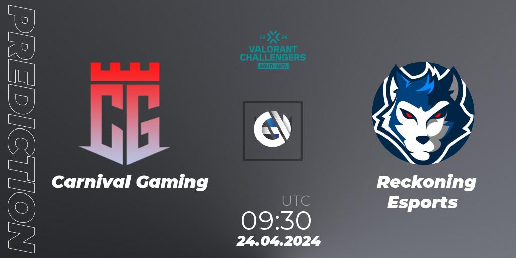 Carnival Gaming - Reckoning Esports: ennuste. 24.04.24, VALORANT, VALORANT Challengers 2024 South Asia: Split 1 - Cup 2