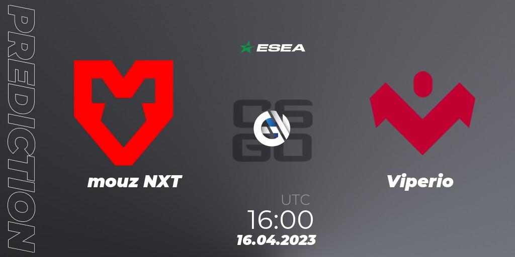 mouz NXT - Viperio: ennuste. 23.04.2023 at 18:00, Counter-Strike (CS2), ESEA Season 45: Advanced Division - Europe