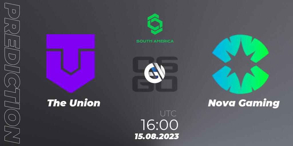 The Union - Nova Gaming: ennuste. 15.08.2023 at 16:00, Counter-Strike (CS2), CCT South America Series #10: Closed Qualifier