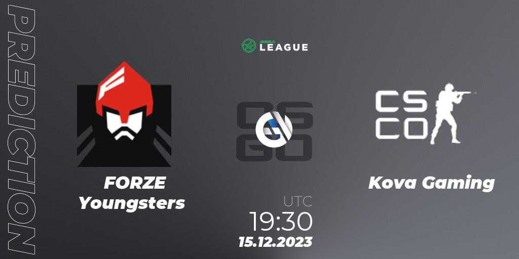 FORZE Youngsters - Kova Gaming: ennuste. 15.12.2023 at 19:30, Counter-Strike (CS2), ESEA Season 47: Intermediate Division - Europe
