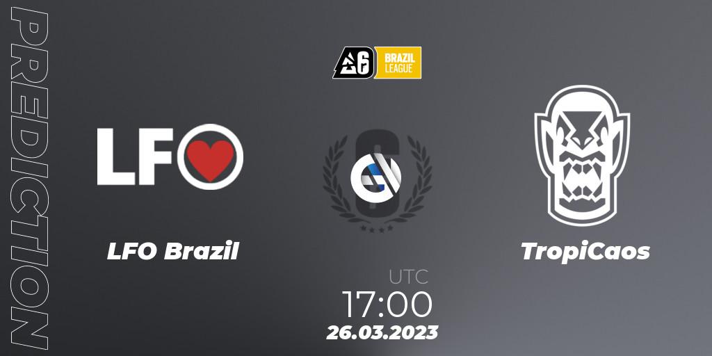 LFO Brazil - TropiCaos: ennuste. 26.03.23, Rainbow Six, Brazil League 2023 - Stage 1
