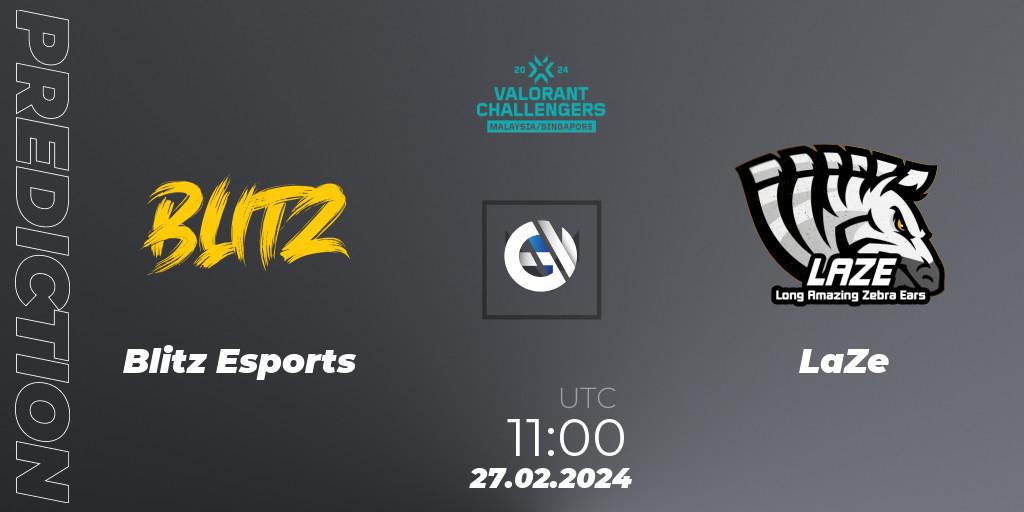 Blitz Esports - LaZe: ennuste. 27.02.2024 at 11:00, VALORANT, VALORANT Challengers Malaysia & Singapore 2024: Split 1