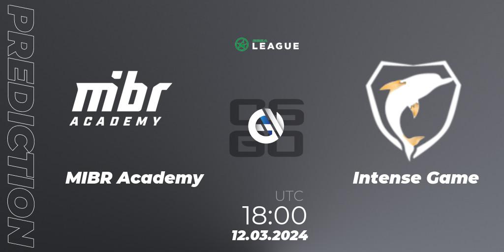 MIBR Academy - Intense Game: ennuste. 12.03.2024 at 18:00, Counter-Strike (CS2), ESEA Season 48: Open Division - South America