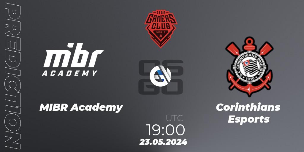 MIBR Academy - Corinthians Esports: ennuste. 23.05.2024 at 19:00, Counter-Strike (CS2), Gamers Club Liga Série A: May 2024