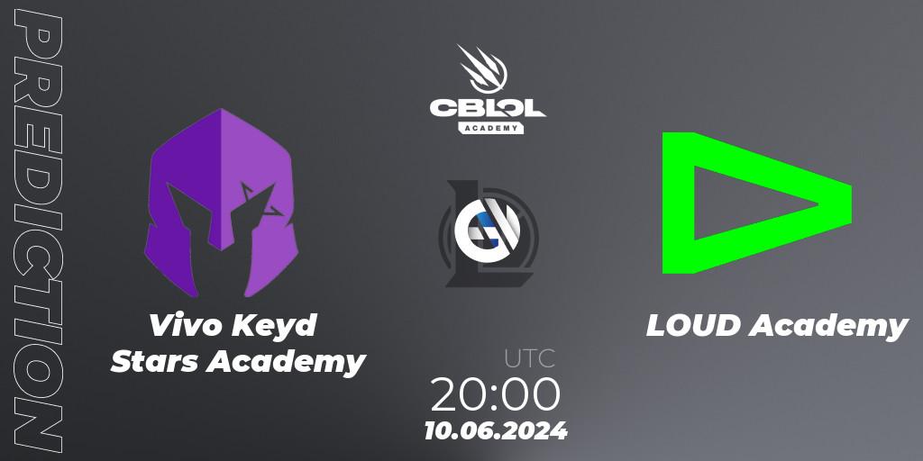 Vivo Keyd Stars Academy - LOUD Academy: ennuste. 10.06.2024 at 20:00, LoL, CBLOL Academy 2024