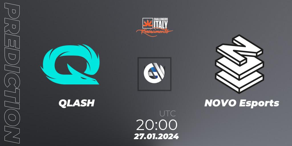 QLASH - NOVO Esports: ennuste. 27.01.2024 at 20:00, VALORANT, VALORANT Challengers 2024 Italy: Rinascimento Split 1