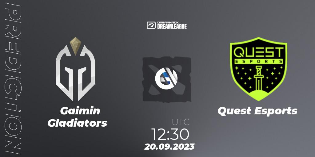 Gaimin Gladiators - PSG Quest: ennuste. 21.09.2023 at 09:55, Dota 2, DreamLeague Season 21