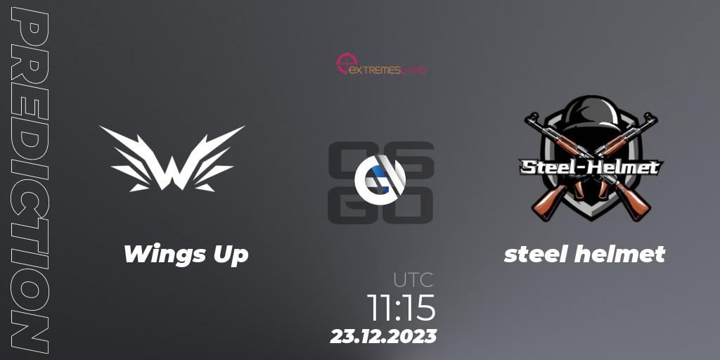 Wings Up - steel helmet: ennuste. 23.12.2023 at 11:15, Counter-Strike (CS2), eXTREMESLAND 2023: Chinese Qualifier