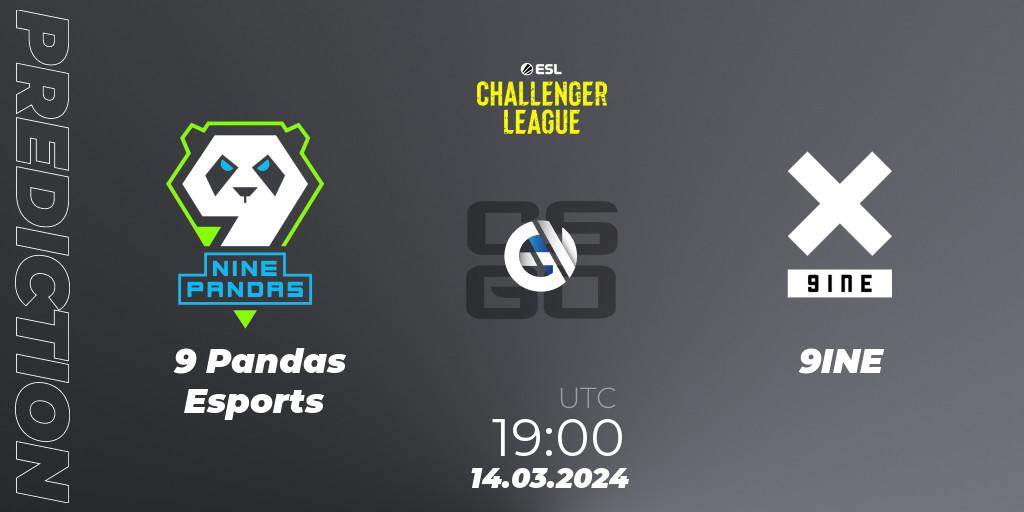 9 Pandas Esports - 9INE: ennuste. 03.04.24, CS2 (CS:GO), ESL Challenger League Season 47: Europe