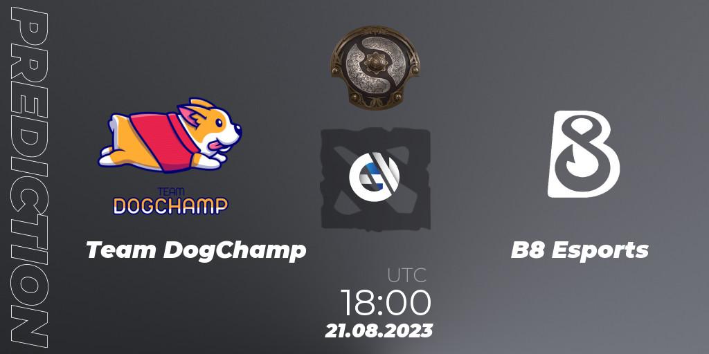 Team DogChamp - B8 Esports: ennuste. 21.08.23, Dota 2, The International 2023 - North America Qualifier