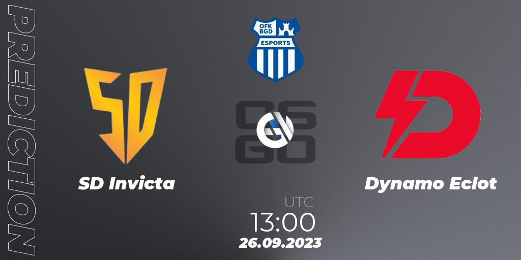 SD Invicta - Dynamo Eclot: ennuste. 26.09.2023 at 13:00, Counter-Strike (CS2), OFK BGD Esports Series #1