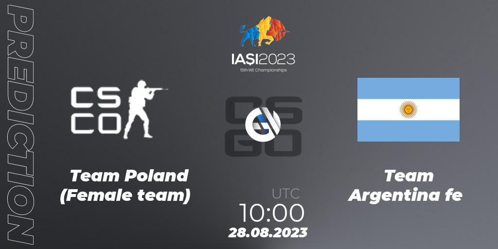 Team Poland (Female team) - Team Argentina fe: ennuste. 28.08.2023 at 10:00, Counter-Strike (CS2), IESF Female World Esports Championship 2023