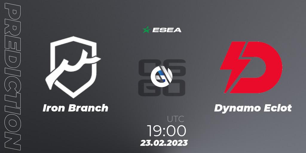 Iron Branch - Dynamo Eclot: ennuste. 03.03.2023 at 13:00, Counter-Strike (CS2), ESEA Season 44: Advanced Division - Europe