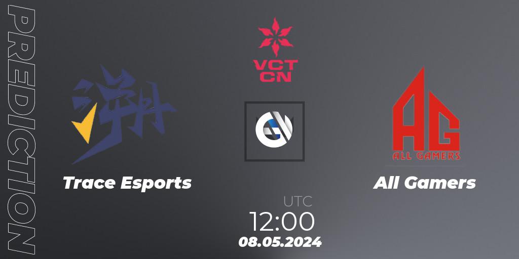 Trace Esports - All Gamers: ennuste. 08.05.2024 at 09:00, VALORANT, VCT 2024: China Stage 1