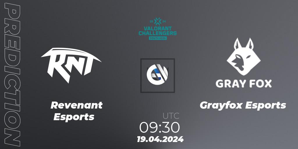 Revenant Esports - Grayfox Esports: ennuste. 19.04.24, VALORANT, VALORANT Challengers 2024 South Asia: Split 1 - Cup 2
