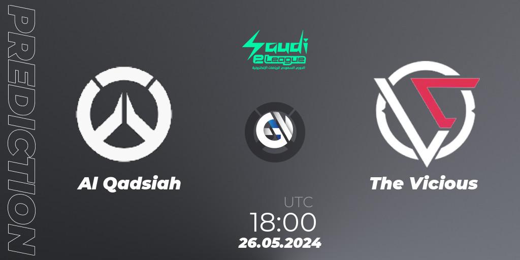 Al Qadsiah - The Vicious: ennuste. 26.05.2024 at 18:00, Overwatch, Saudi eLeague 2024 - Major 2 Phase 2