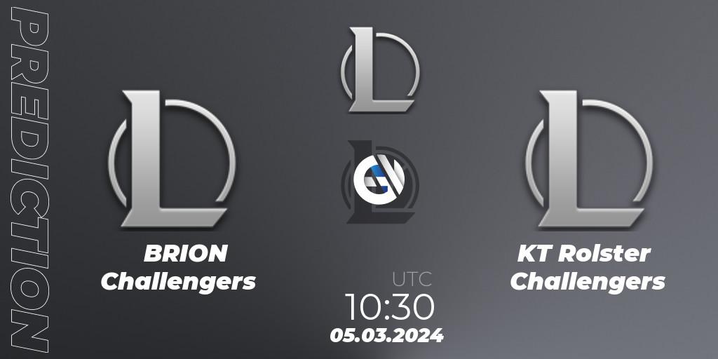 BRION Challengers - KT Rolster Challengers: ennuste. 05.03.24, LoL, LCK Challengers League 2024 Spring - Group Stage